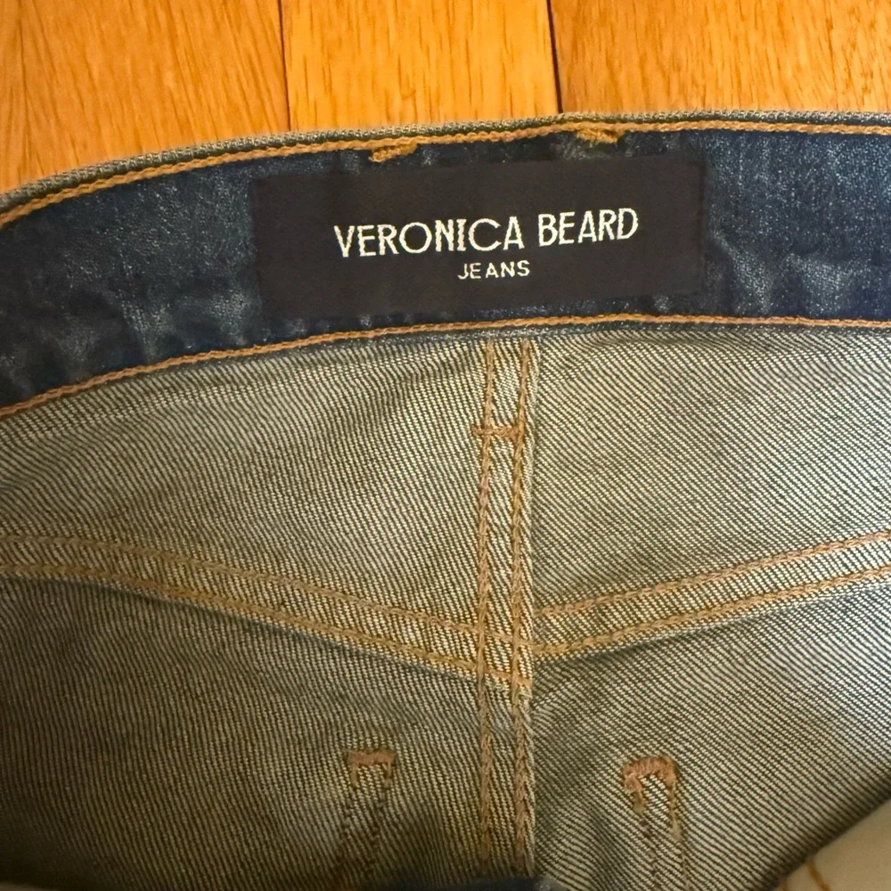 Veronica Beard High Rise Blue Jeans Classic Straight-Leg - Picture 7 of 7